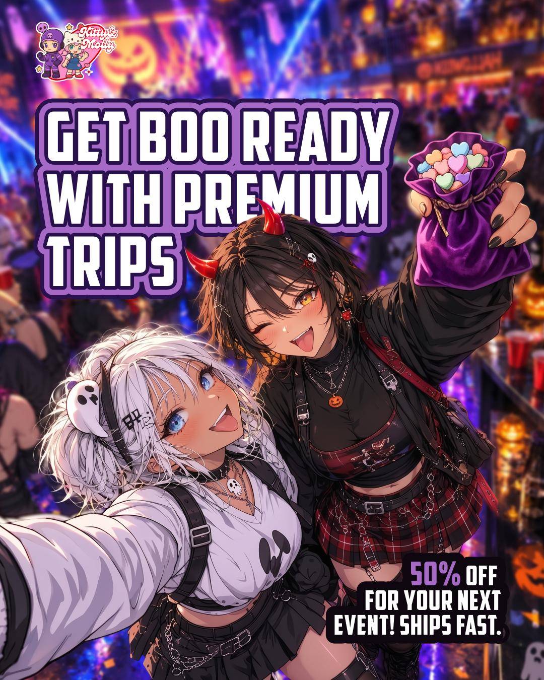 Halloween anime rave campaign
